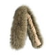thumbnail image 3 of Tela de piel sintética, versátil tela para cuello de mujer, ideal para confeccionar suéteres de invierno Marrón grisáceo 70 cm x 13 cm, 3 of 9