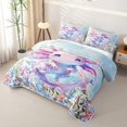 thumbnail image 3 of Erosebridal Colorful Cute Axolotl Twin Quilt Set,Watercolor Coral Twin Coverlet Set For Girls,2 Pieces, 3 of 7