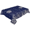 thumbnail image 2 of Christmas Snowflakes And Pine Leaves Table Cloth Waterproof Dining Tablecloth Kitchen Decorative Party Table Cover, 2 of 6