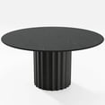 thumbnail image 6 of MAYEERTY 60" Wooden Round Table for 4，Mid-Century Kitchen Table for Dining Room Kitchen,Black, 6 of 9
