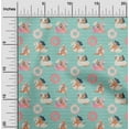 thumbnail image 2 of oneOone Rayon Light Mint Green Fabric Kawai Sewing Craft Projects Fabric Prints By Yard 56 Inch Wide, 2 of 5