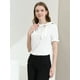 thumbnail image 3 of Top Elegante De BluDe ManCorDe OficiDe Las Camisas Del Cuello De PajariDe Las Mujeres Blanco M, 3 of 5