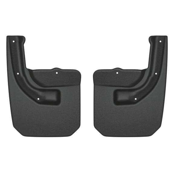 Husky Liners Custom Mud Guards Rear Mud Guards Black Fits 18-19 Jeep Wrangler Sport/Sport S, 18-19 Jeep Wrangler Unlimited Sahara/Unlimited Sport/Unlimited Sport S