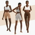 thumbnail image 5 of Multicolor Womens Slip Shorts for Under Dresses,Seamless Stretchy Buttlift Panties,Soft Mid-Thigh Anti-ChafingUnderwear Shorts for Yoga/Bike/Workout-3 Pack, 5 of 7