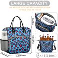 thumbnail image 5 of Pink and Blue Leopard Print Insulated Leakproof Lunch Box for Women, Large Lunch Bag for Tween Teen Adult, Loncheras Para Mujer for Work Beach Travel Picnic Camping, 5 of 6