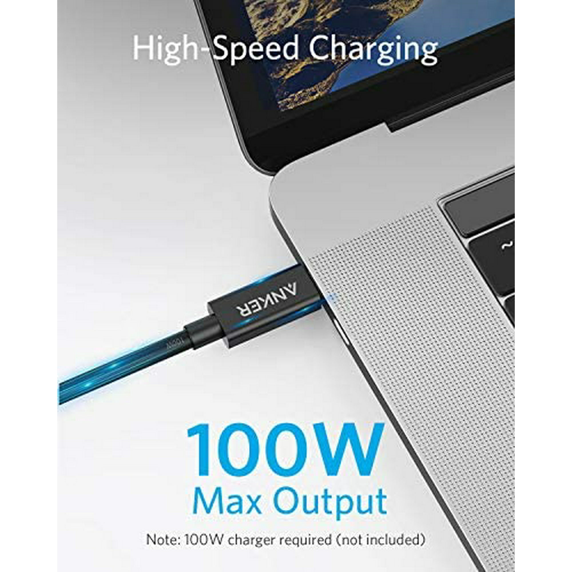Anker Thunderbolt 3.0 Cable 2.3 ft, Supports 100W Charging / 40Gbps Data  Transfer USB C to USB C Cable, Ideal