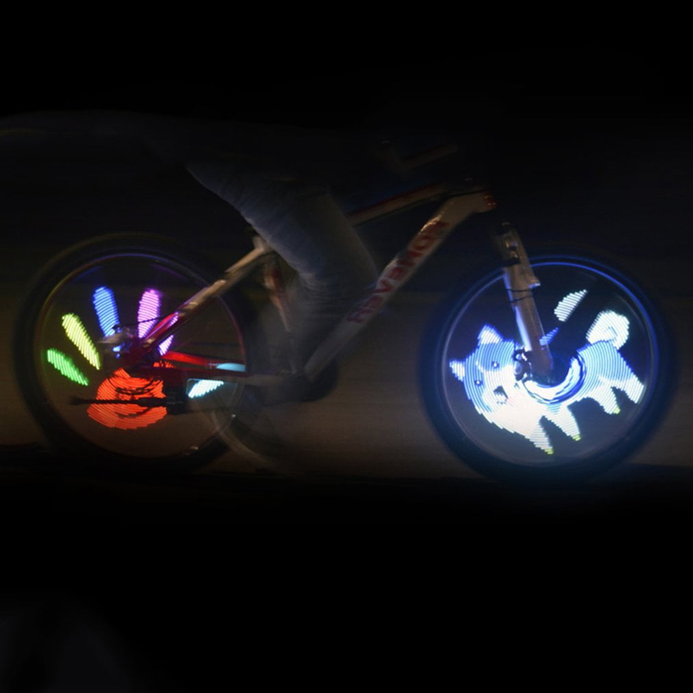 64 rgb led rechargeable diy wheel light