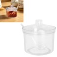 thumbnail image 2 of Shatterproof Acrylic Sugar Bowl with Lid and Spoon, Airtight Transparent Seasoning Jar, Refillable Condiment Container for Dining Table Restaurant Spice Storage, 2 of 7