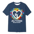 thumbnail image 4 of Autism Awareness Shirt Men: Autism Acceptance T Shirt Autism Support Inspirational Short Sleeve Tee Tops(Navy,XXL), 4 of 4