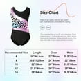 thumbnail image 5 of Ocealan Girls Ballet Dance Leotard Sport Jumpsuit Sleeveless Sparkly Fake Diamonds Bodysuit for Yoga Pink Leopard 12, 5 of 5