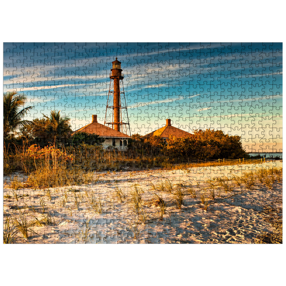 MyPuzzle - Sanibel Island Lighthouse In Sanibel Island Florida - Premium 500 Piece Jigsaw Puzzle for Adults