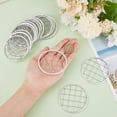 thumbnail image 3 of 24Pcs Mason Jar Holder Lid Insert 304 Stainless Steel Flower Organizer Lid Insert with Square Grids Mesh Lids for Regular Mouth Mason Canning Jars DIY, 3 of 5