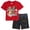 Black/red, variant on Nickelodeon Paw Patrol Chase Marshall Rubble T-Shirt and French Terry Shorts Outfit Set Toddler to Big Kid
