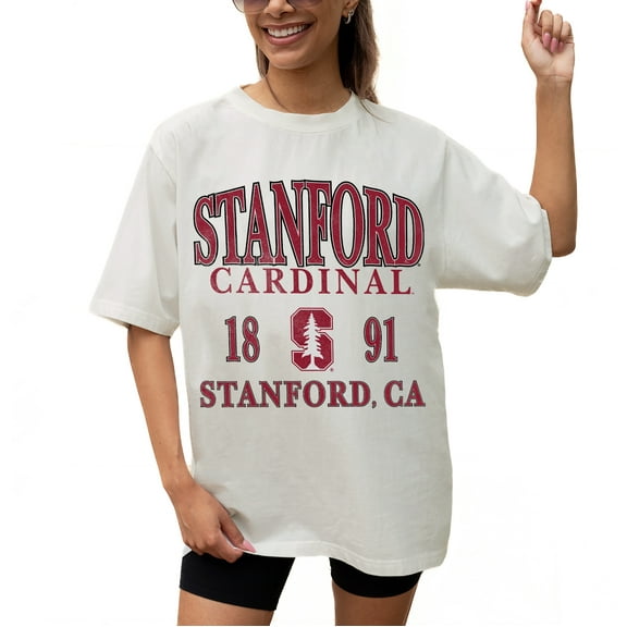 Women's Gameday Couture Cream Stanford Cardinal Unity Oversized T-Shirt