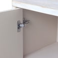 thumbnail image 5 of 4-Door Accent Cabinet, Adjustable Storage Shelves, Hexagonal Pattern Doors, Natural Wood Wash Fir Wood & MDF, for Multi-Space Use, 5 of 6