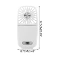 thumbnail image 3 of Ventilador plegable de mano y de escritorio con espejo de maquillaje incorporado, luz LED, velocidades de viento ajustables, recargable por USB-C, portátil para viajes y uso al aire libre., 3 of 8