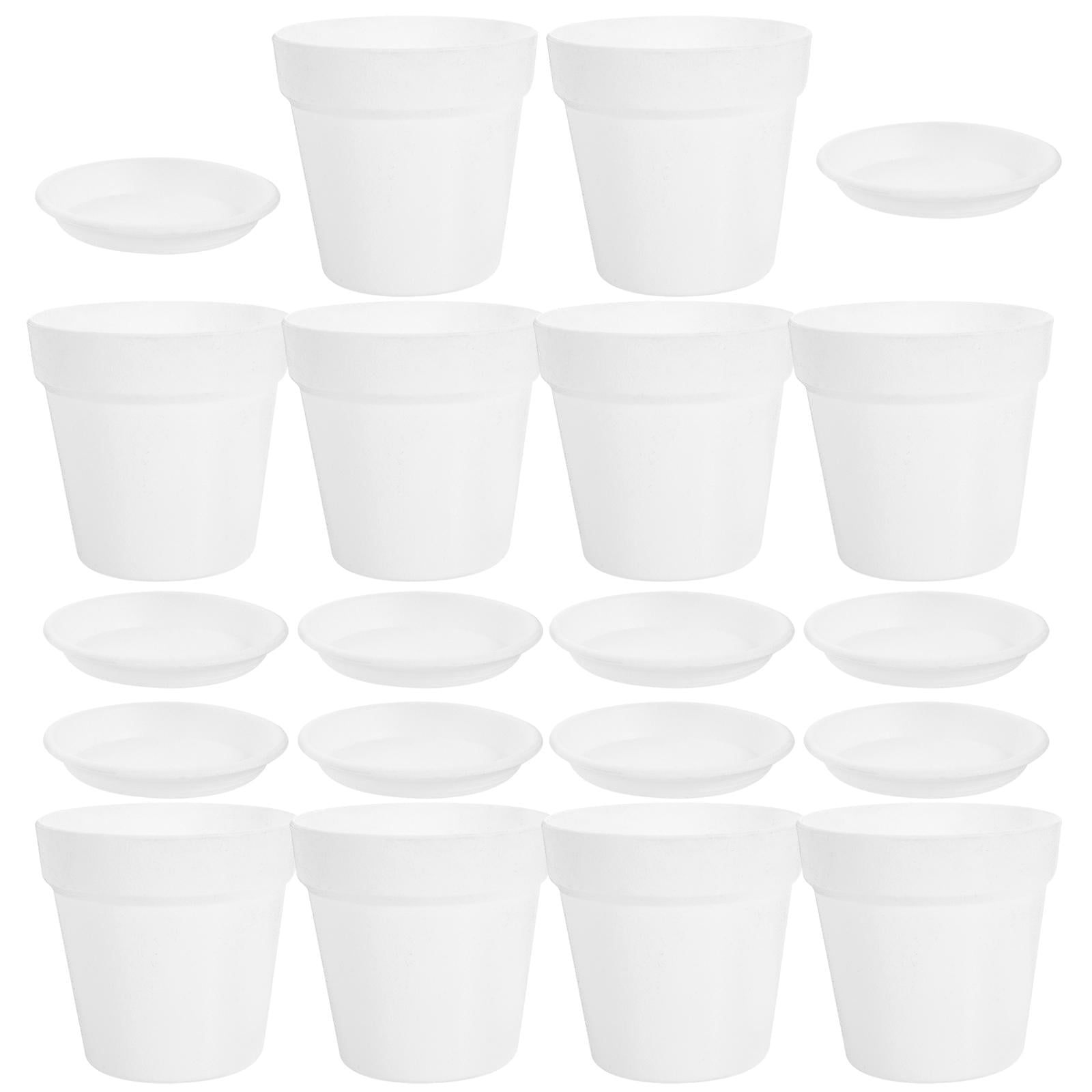 WHAMVOX 10 Sets Gardening Flowerpot Planter Plants Pots White