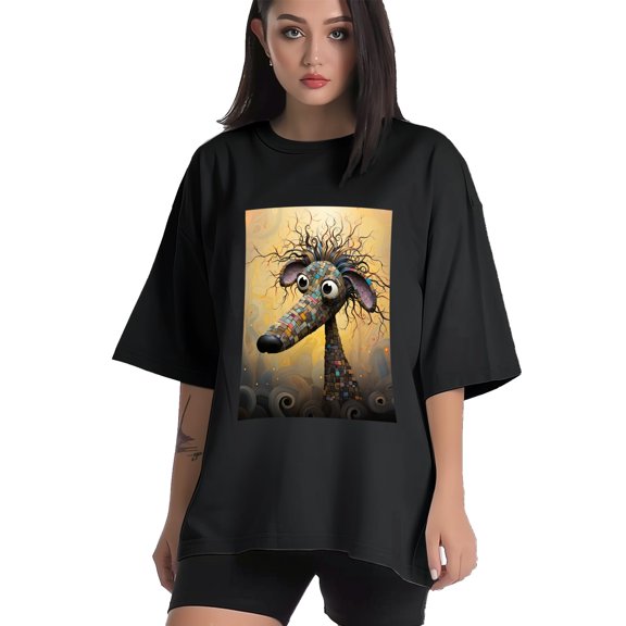 Plus Size Shirt for Women Black Tops for Women Short Sleeves Shirt for Women Deerhound 3 T Shirt Crewneck Shirt for Women XS