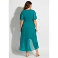 thumbnail image 2 of Avenue Women's Plus Size High-Low Midi Dress, 2 of 2