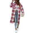 thumbnail image 2 of Fantaslook Flannel Shirts for Women Button Up Plaid Shirt Long Pocketed Shacket Jacket Coat, 2 of 7
