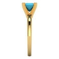 thumbnail image 3 of Clara Pucci 14K Yellow Gold 1ct Turquoise Solitaire Ring for Women, 3 of 8