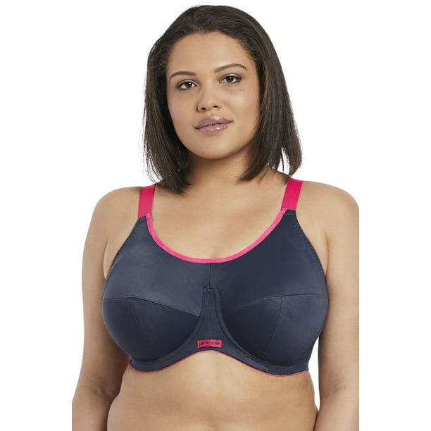 Elomi elomi womens energise underwire sports bra with j hook, 44g, pomegranate
