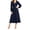 Navy(Womens Dresses), variant on V Neck Midi Dresses for Women Long Sleeve Puff Sleeve Wrap Waist A-Line Polka Dot Elegant Dresses for Wedding Guest Fall