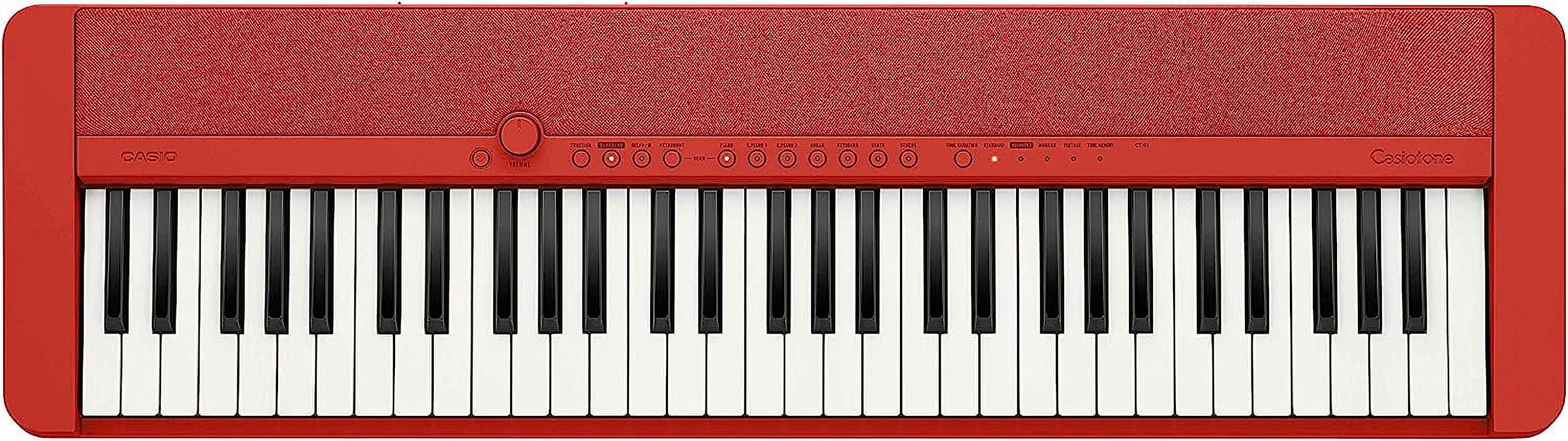 Casio CTS1 61-Key Portable Electronic Piano, Red