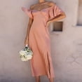 thumbnail image 4 of Vestido Túnica De Verano Señoras Bodycon Maxi Dress Backless Women Holidays Vacation Outfit (Rosa S) Cgtredaw Para estrenar, 4 of 5