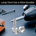 thumbnail image 3 of Yazoeia 2Pcs Hand Retractable Spring Plunger Stainless Steel Lock Out M6 Type Quick Release Pins Sturdy Plunger Screw with 0.500inch Thread Length for Rolling Tool Boxes Molds CJC912-148569, 3 of 8
