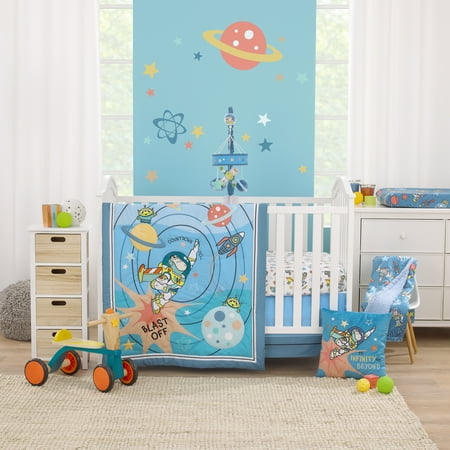 Disney Toy Story Buzz Lightyear 3 Piece Nursery Crib Bedding Set
