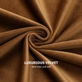 thumbnail image 2 of Cortinas Benedeco de terciopelo marrón dorado, 132 x 213 cm de ancho x 213 cm, 2 paneles, 2 of 8