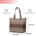 thumbnail image 4 of Brown Boho Geometric Triangles and Rhombuses Pattern Travel Tote Bags for Women Carry On,Large Weekender Bags for Women Travel,Multi Functional Duffle Bag for Work,Shopping,Sports, 4 of 5