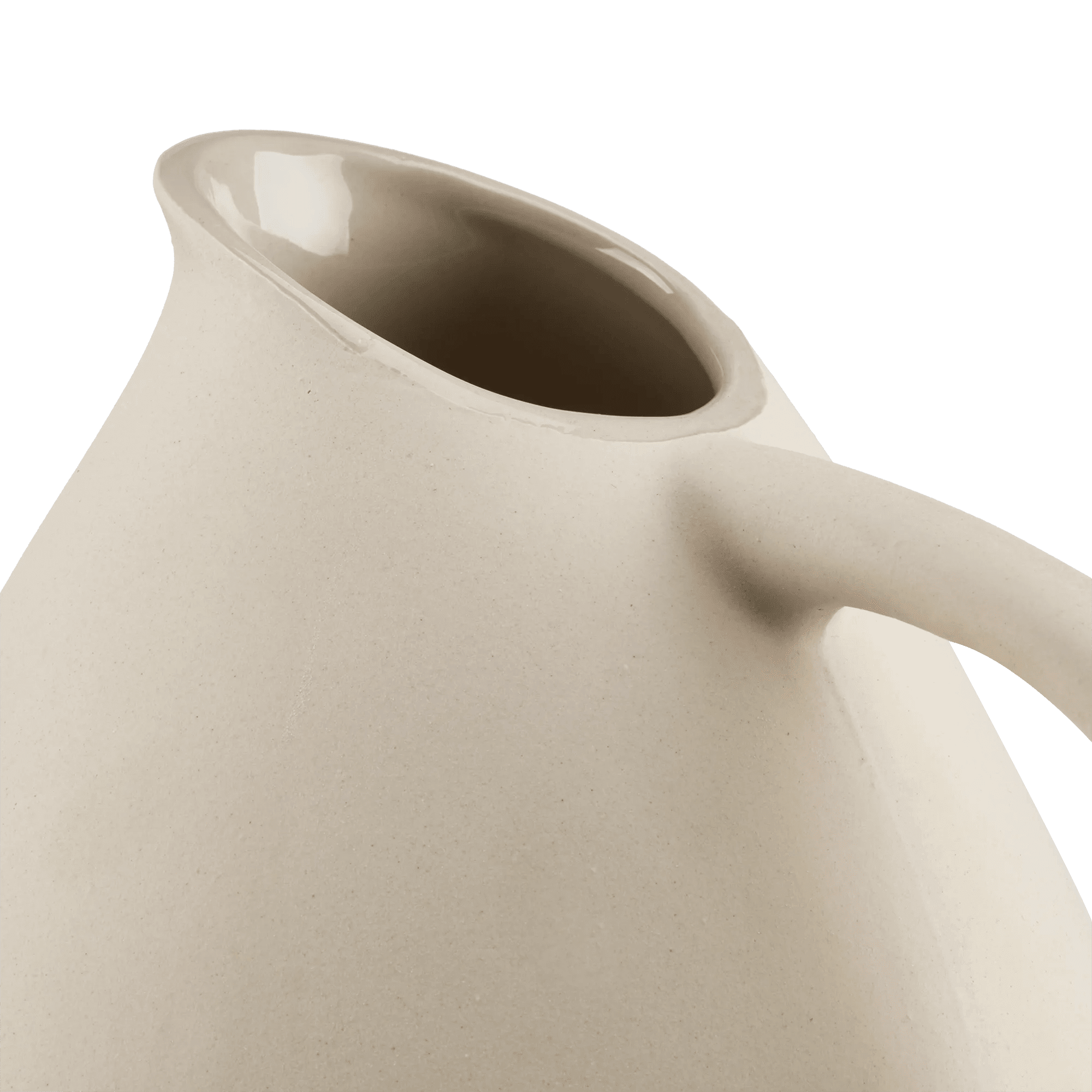 Bouclair vase with handle, Textured ceramic vase