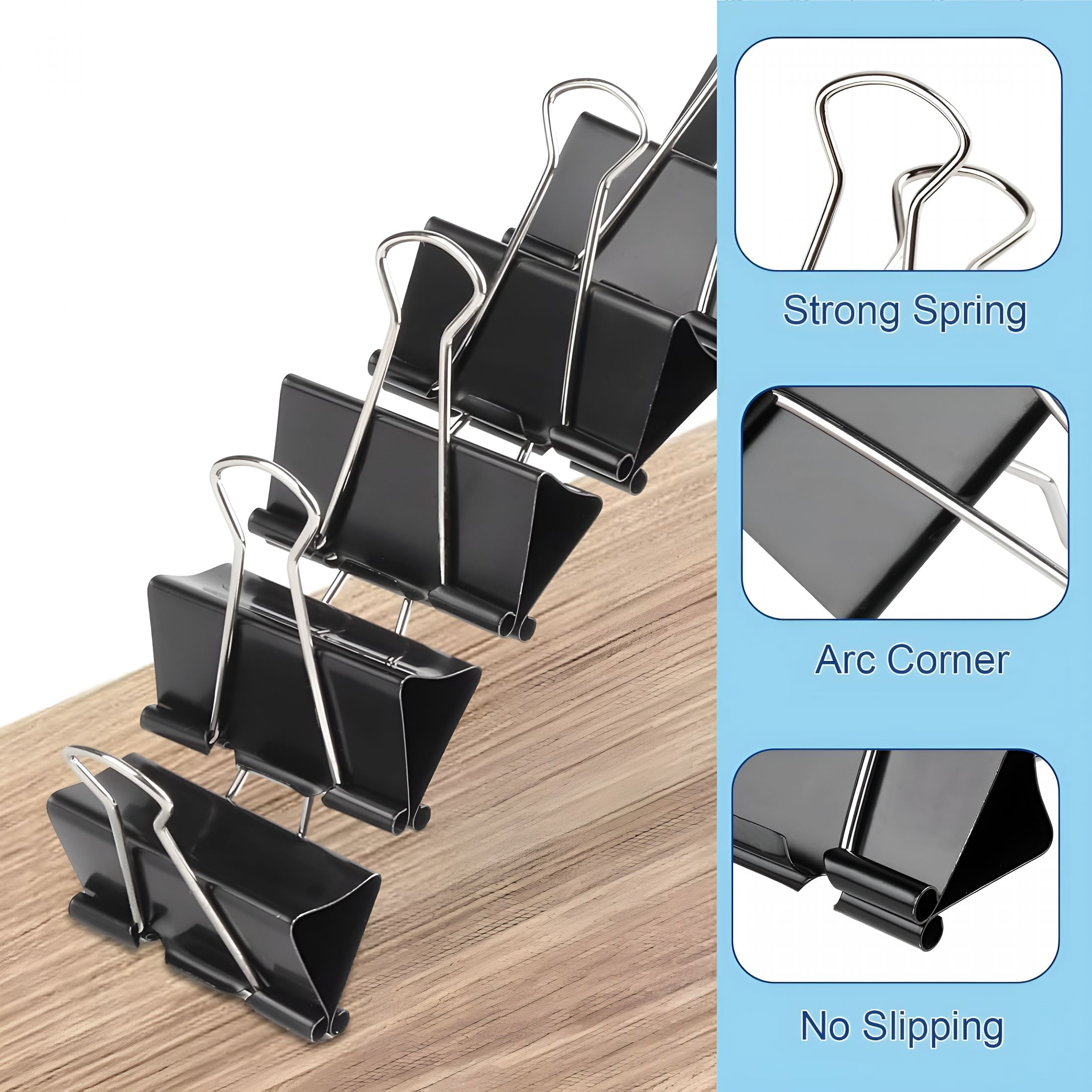 CCOCC Extra Large Binder Clips 2 Inch,40 Big Paper Clips for Office Supplies