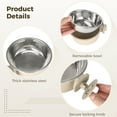 thumbnail image 2 of 2PCS Hanging Stainless Steel Dog Bowls with Locking Knob, Removable Food and Water Feeder Cups for Crate or Cage Use, 6.1 x 2.36 in for Dogs, Cats, Rabbits, 2 of 6