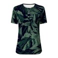 thumbnail image 5 of Mujer Verano Casual Manga Corta Camiseta Botón Cuello Redondo Jersey Blusa Tops OAVQHLG3B Store  lin121212, 5 of 5