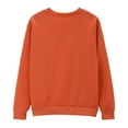 thumbnail image 5 of VISALY Pullover Crewneck Sweatshirt Tunic Sweatshirt Solid Color Round Neck Oversized Sweatshirt Long Sleeve Light Sweatshirt Loose Blouse Basic Sweater Casual Sweater Sweater Shirts Orange Xxl, 5 of 8