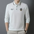 thumbnail image 3 of Men's Autumn Embroidered Long Sleeved Polo Golf Shirt, 3 of 7