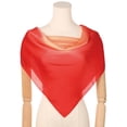 thumbnail image 2 of INSPIRE CHIC Women Gradient Colorful Square Satin Scarves 35" Large Silky Hair Wrap Bandana Gradient Red 35.4x35.4", 2 of 6