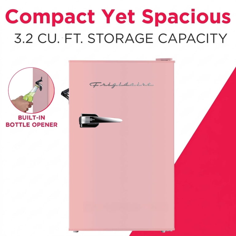 Frigidaire 3.2 Cu Ft Retro Compact Refrigerator with Chiller, Pink photo 4