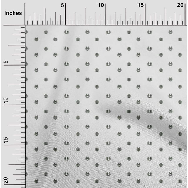 oneOone Polyester Lycra Fabric Small Motif Ikat Decor Fabric Printed BTY 56 Inch Wide
