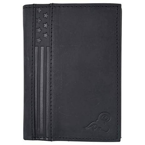 RFID Blocking Bifold USA Wallet For Men Leather Extra Capacity Mens Bifold Wallet W/ Vertical Design