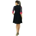 thumbnail image 5 of Bimba Rayon Ladies Elegant Mini Dress 3/4th Sleeve Boho Chic Trendy Mini Dress, 5 of 8