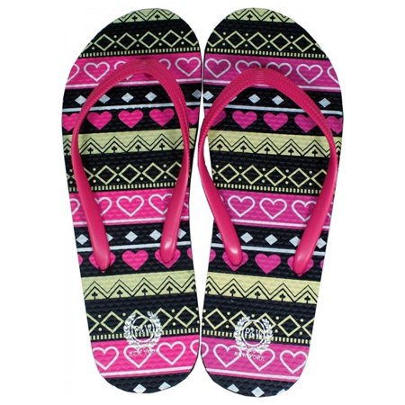 

Beaute Fashion Trendy Ugly Christmas Sweater Adult Women s Flip Flops Tribal Thong Sandal Slipper (Size Medium Pink Hearts)