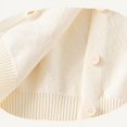 thumbnail image 4 of Gubotare Baby Cardigan Kids Girls Knit Cardigan Button Down Long Sleeve Open Front Sweater Toddler Long Sleeve Soft Coats Clothes Size 1T 2T (White,1-2 Years), 4 of 6