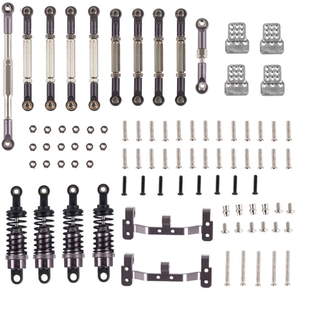 Vogacara Amortiguador de orugas RC, accesorios de bricolaje con asiento de extensión, piezas de repuesto portátiles, Kit de actualización de Metal de Kits de construcción modelo Gris Vogacara FN001315-05