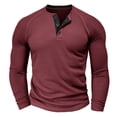 thumbnail image 5 of Zedker Mens Henley Shirts Long Sleeve Casual Button T-Shirt Classic Basic Cotton Lightweight Stylish Pullover Tees, 5 of 9