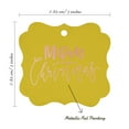 thumbnail image 7 of Inkdotpot Pack Of 100 Merry Christmas Paper Tags DIY Craft Bracket Shape Real Rose Gold Foil Hang Tags, 7 of 7