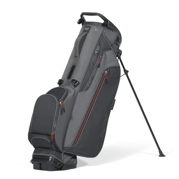 Bag Boy 2026 SB-100 Stand Golf Bag 5-Way Top (Sample) - Charcoal /Black /Red